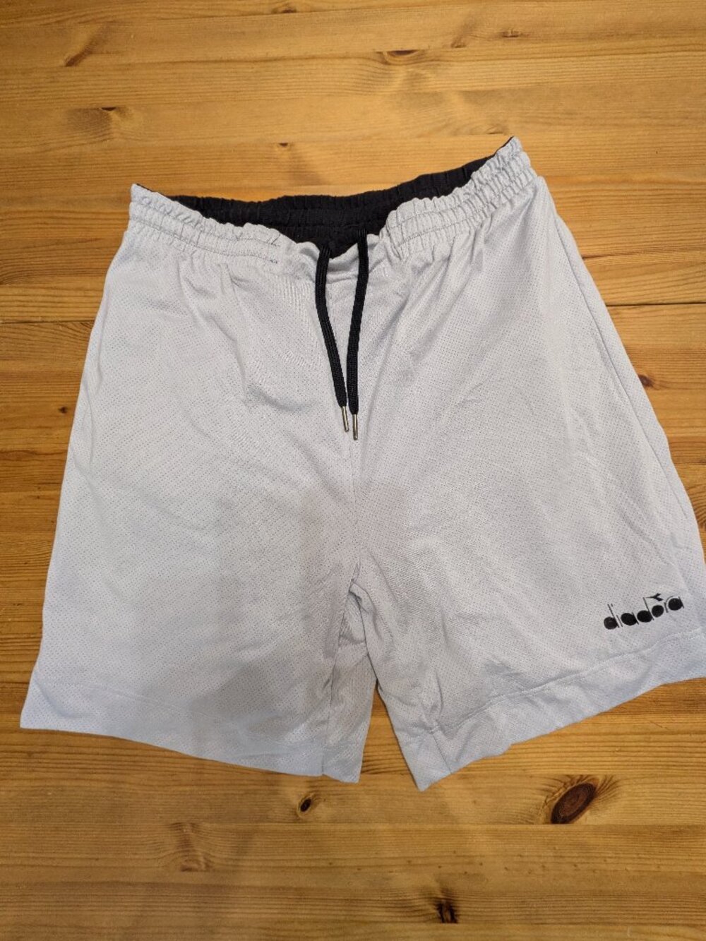 Diadora Bermuda Reversible Mesh Tennis Shorts Mens Black Casual Athletic Medium